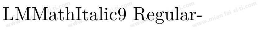 LMMathItalic9 Regular字体转换
